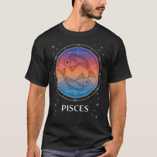 Vissen Dromen Kleurrijke Hemelse Vissen Zodiac T-shirt