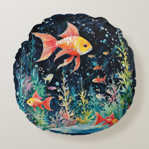 Vissen Droomland, aquarium perfectie, Rond Kussen