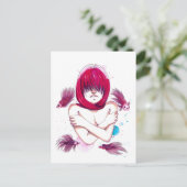 Vissen drowning briefkaart (Staand voorkant)