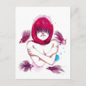 Vissen drowning briefkaart (Voorkant)