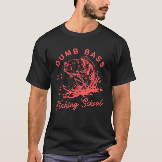 Vissen Dumb Bass Vist School Visser Vis T-shirt (Voorkant)