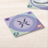 Vissen Edelstenen Glyph Onderzetter Set (Schuin)