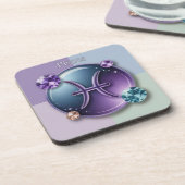 Vissen Edelstenen Kunststof Onderzetter Set (Linkerzijde)