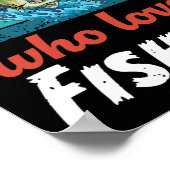 Vissen Een jongetje dat dol is op de Kinder Vist Poster (Hoek)