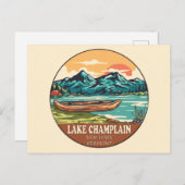 Vissen Emblem bij het meer van ChamPlavlakte Boati Briefkaart (Voorkant / Achterkant)