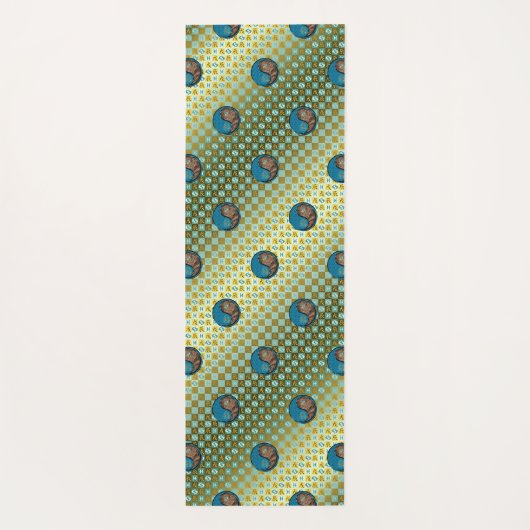 Vissen en aarde draak yogamat (Achterkant)