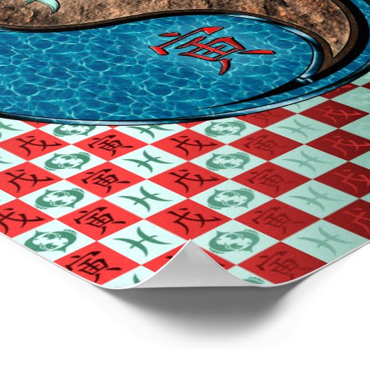 Vissen en aarde tijger poster (Hoek)