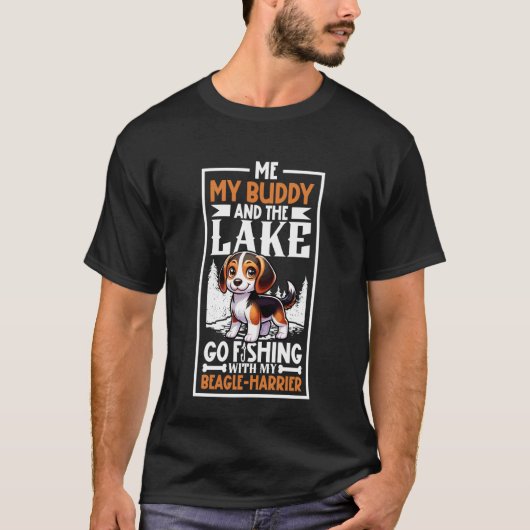 Vissen en Beagle-Harrier T-shirt (Voorkant)