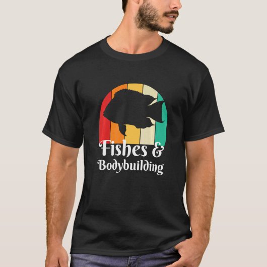 Vissen En Bodybuilding T-shirt (Voorkant)