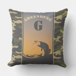 Vissen en Camo Buitenkussen