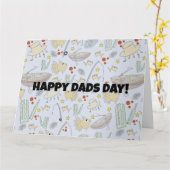 Vissen en cricket voor Vaderdag Kaart (Gele Bloem)