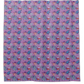 Vissen en Eel Pattern lavender paars Douchegordijn (Voorkant)