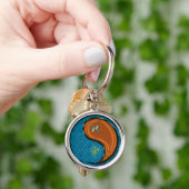 Vissen en houten aap sleutelhanger (Hand)