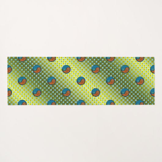 Vissen en houten aap yogamat (Achterkant (horizontaal))