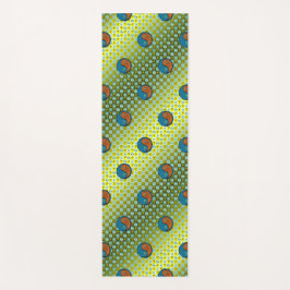 Vissen en houten aap yogamat