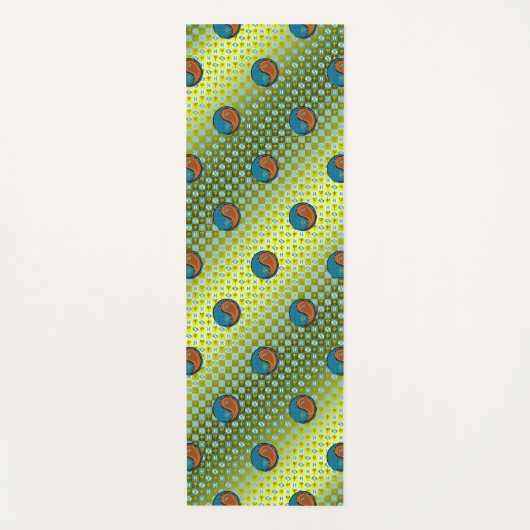 Vissen en houten aap yogamat (Voorkant)