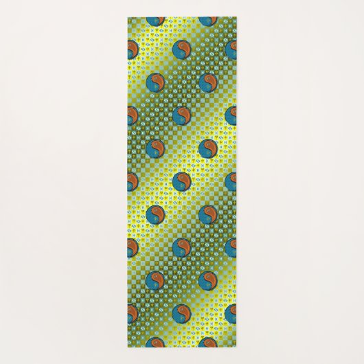 Vissen en houten aap yogamat (Achterkant)