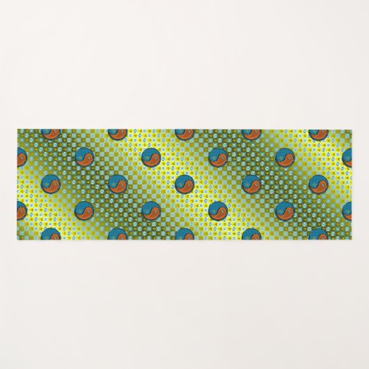 Vissen en houten aap yogamat (Voorkant (horizontaal))