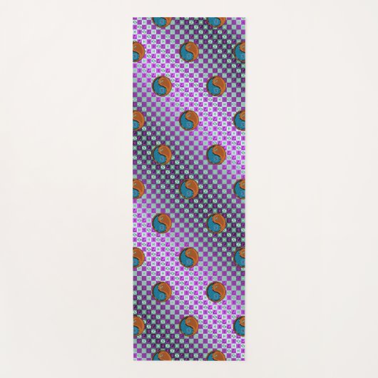 Vissen en houten zwijn yogamat (Voorkant)