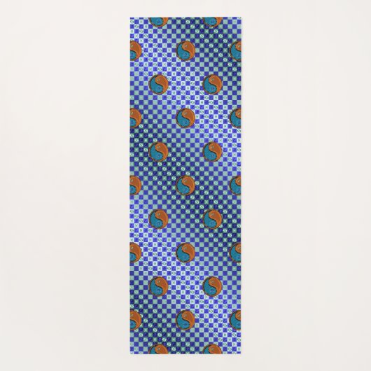 Vissen en houtossen yogamat (Achterkant)