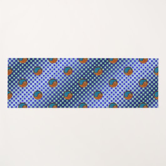 Vissen en houtossen yogamat (Voorkant (horizontaal))