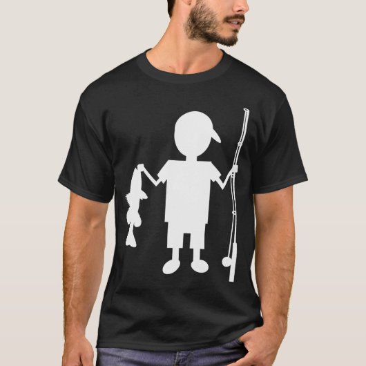 Vissen en jagen hart t-shirt (Voorkant)