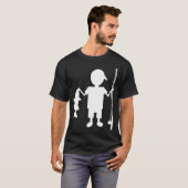 Vissen en jagen hart t-shirt (Voorkant volledig)