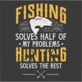 VISSEN EN JAGEN STICKER (Voorkant)