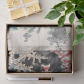 Vissen en Koraal Chinese Inktschildering Tissuepapier (Geschenk)