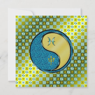 Vissen en metalen aap kaart