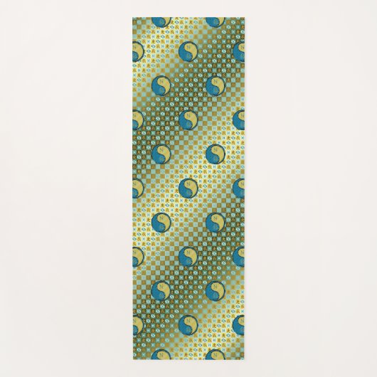 Vissen en metalen draak yogamat (Voorkant)