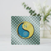 Vissen en metalen konijn kaart (Staand voorkant)