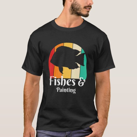 Vissen En Schilderen T-shirt (Voorkant)