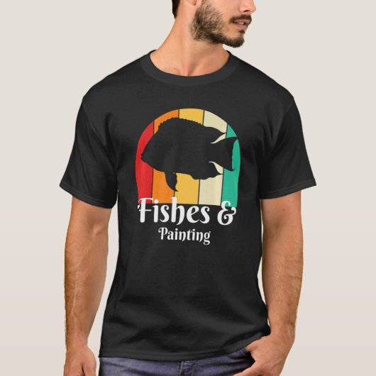Vissen En Schilderen T-shirt (Voorkant)