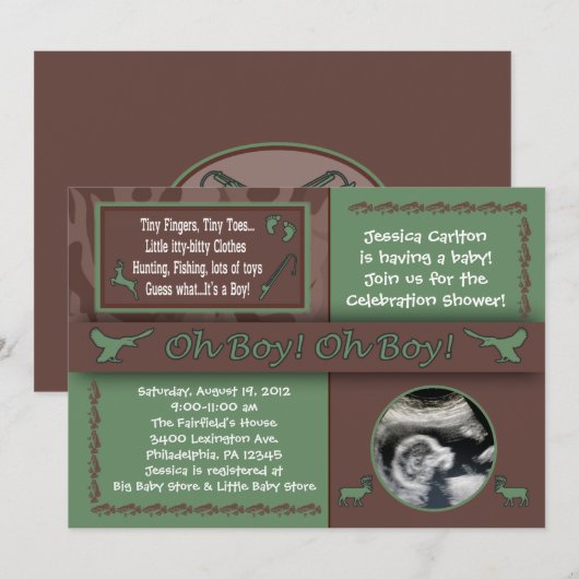 Vissen en schoeiseluitvindingen voor jagers kaart (Voorkant / Achterkant)