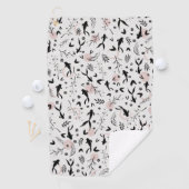 Vissen en vertakkingen Japans schilderen Golfhanddoek (Insitu)