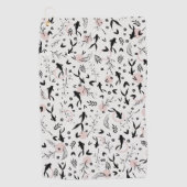 Vissen en vertakkingen Japans schilderen Golfhanddoek (Voorkant)