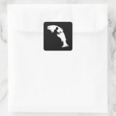 Vissen en vissers Vist Gift for Men Vierkante Sticker (Tas)