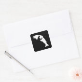 Vissen en vissers Vist Gift for Men Vierkante Sticker (Envelop)