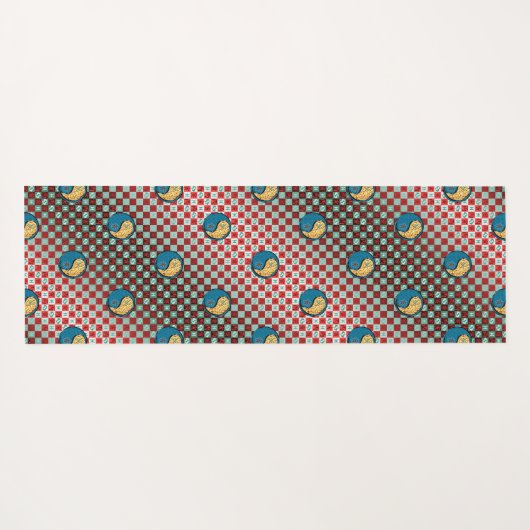 Vissen en vuur tijger yogamat (Achterkant (horizontaal))