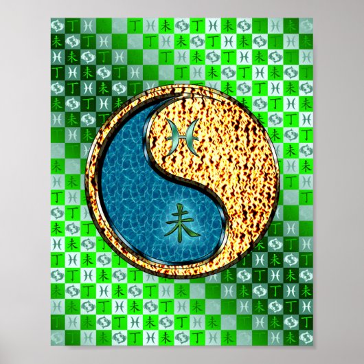 Vissen en vuurgeit poster (Voorkant)