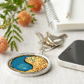 Vissen en vuurslang sleutelhanger (Zijkant)