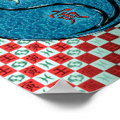 Vissen en water tijger poster (Hoek)