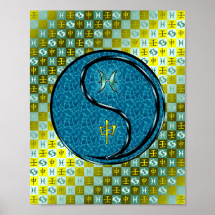 Vissen en wateraap poster