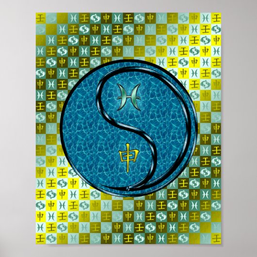 Vissen en wateraap poster (Voorkant)