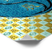 Vissen en waterdraak poster (Hoek)