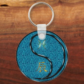 Vissen en waterdraak sleutelhanger (Achterkant)