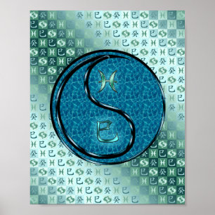 Vissen en waterslang poster