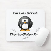 Vissen eten veel, ze zijn glanzend vrij muismat (Met muis)