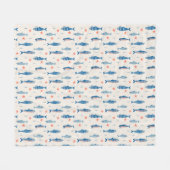 Vissen Fleece Deken (Voorkant (Horizontaal))